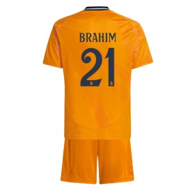 Real Madrid Brahim Diaz #21 Borte skjorte til barn 2024-25 Kortermet (+ korte bukser)